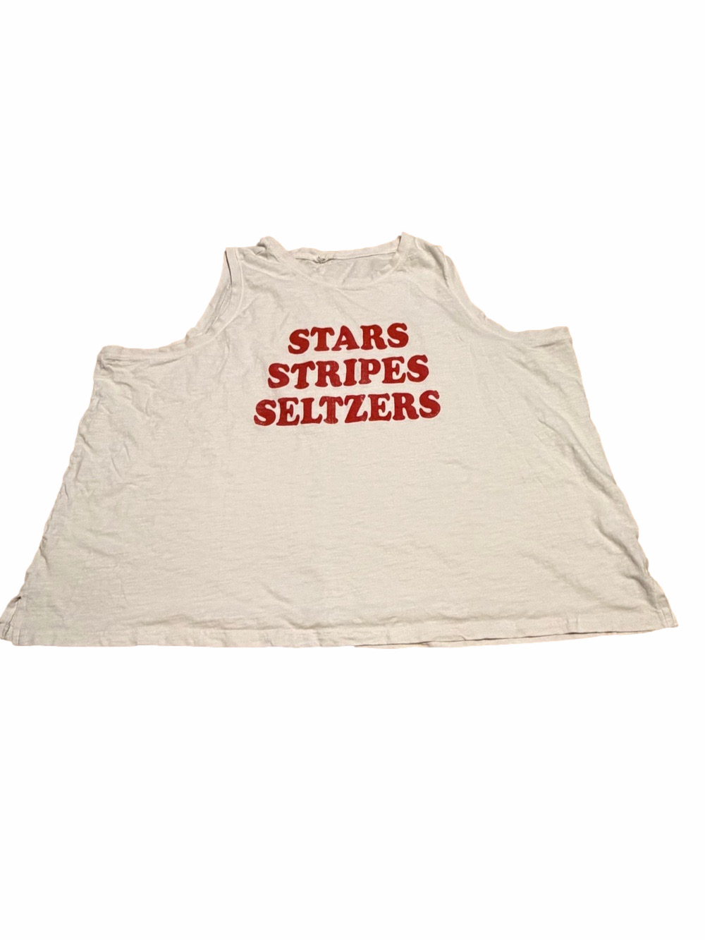 Maurices Stars Stripes and Seltzers Tank Top